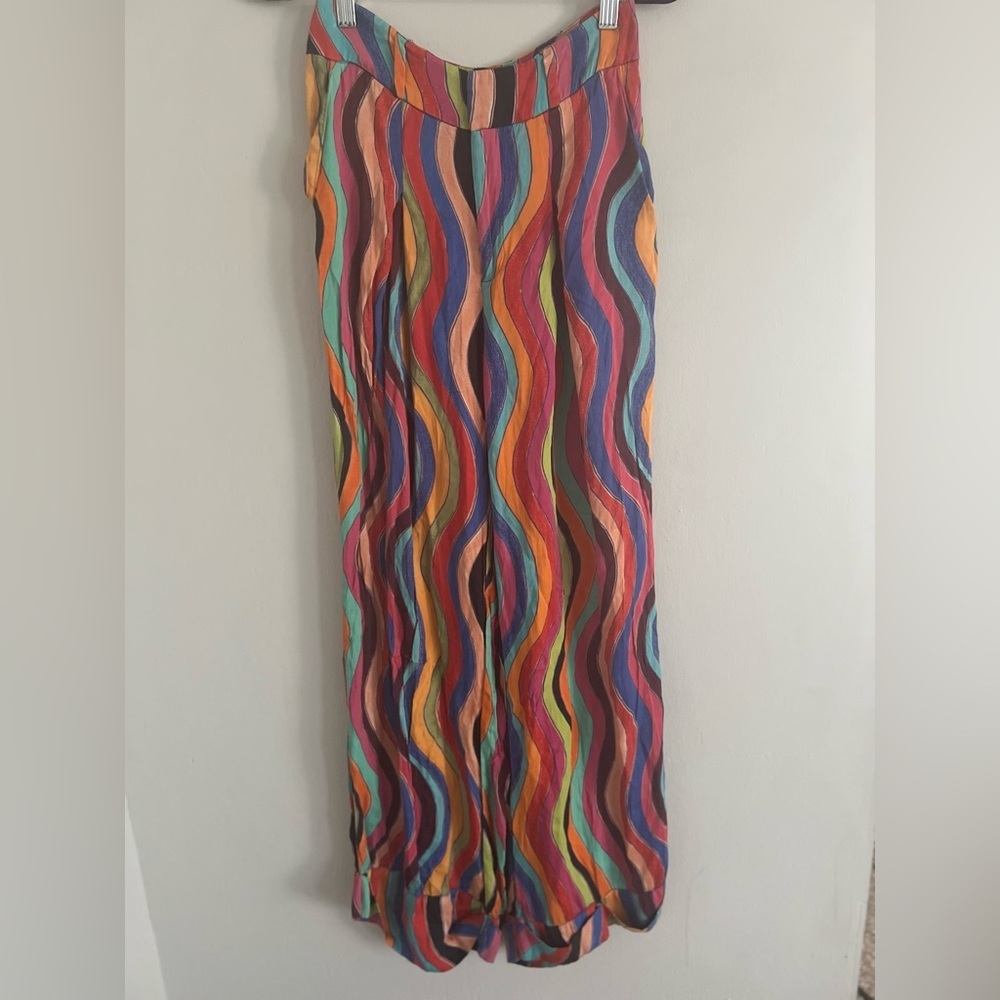 FARM Rio Multicolor Wave Pattern Pants - Picture 8 of 13
